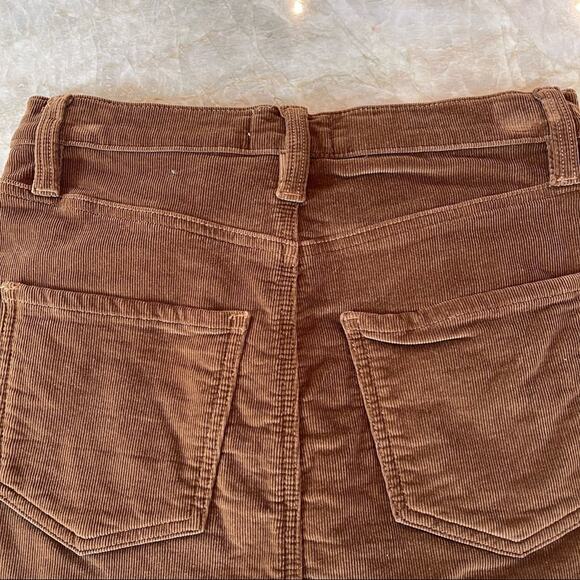 FRAME Le Mini Skirt Warm Tan Thin Corduroy 24 - Picture 7 of 10